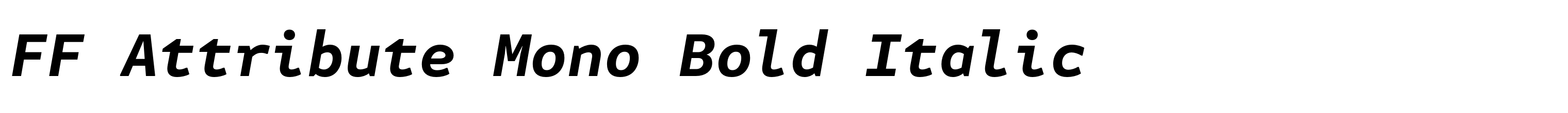FF Attribute Mono Bold Italic